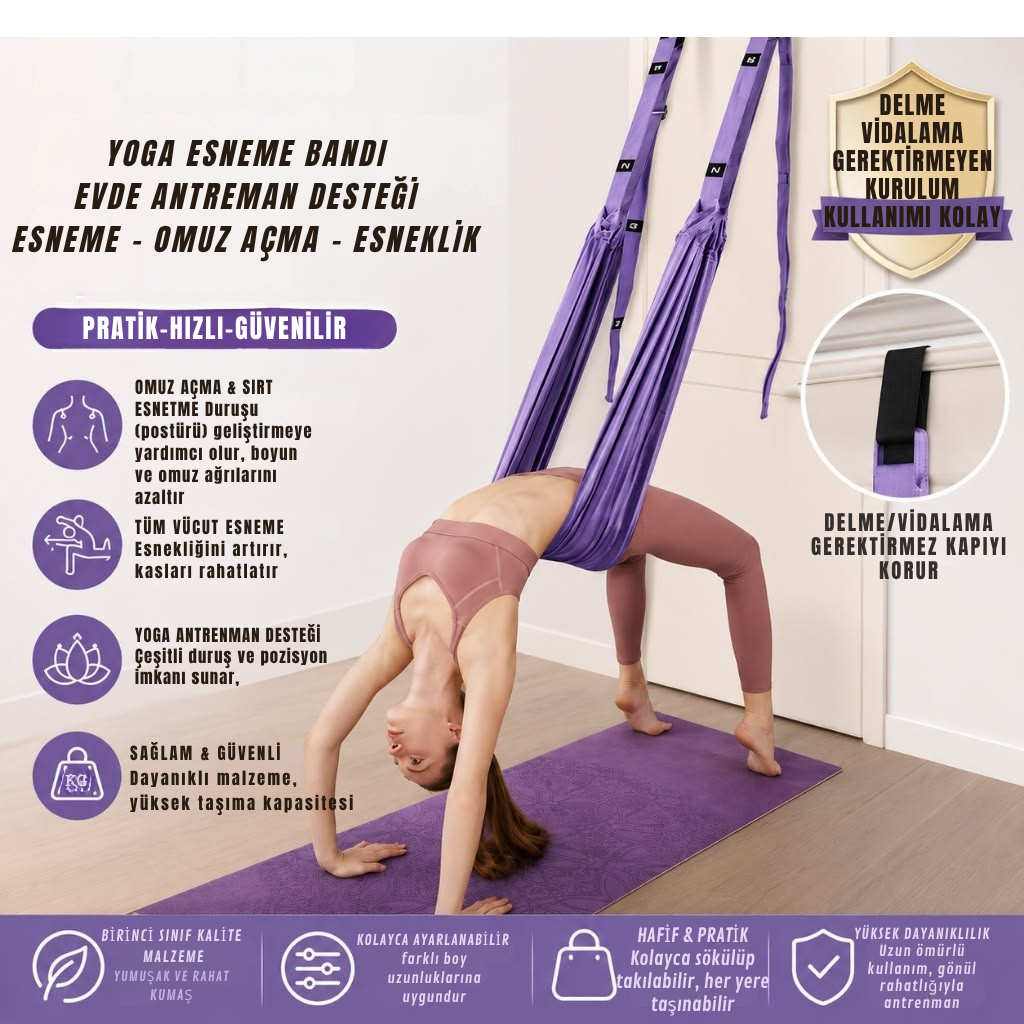 Stüdyo Kalitesinde Profesyonel Yoga Esneme Bandı